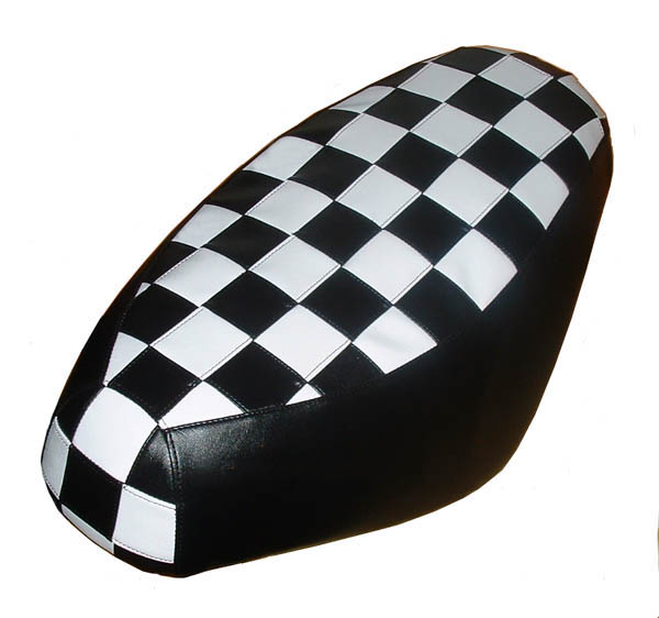 Checkers Black and White Buddy Scooter Seat Cover Handmade