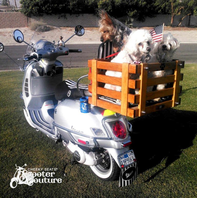 Dog Vespa Cheeky Seats Scooter Seat Covers