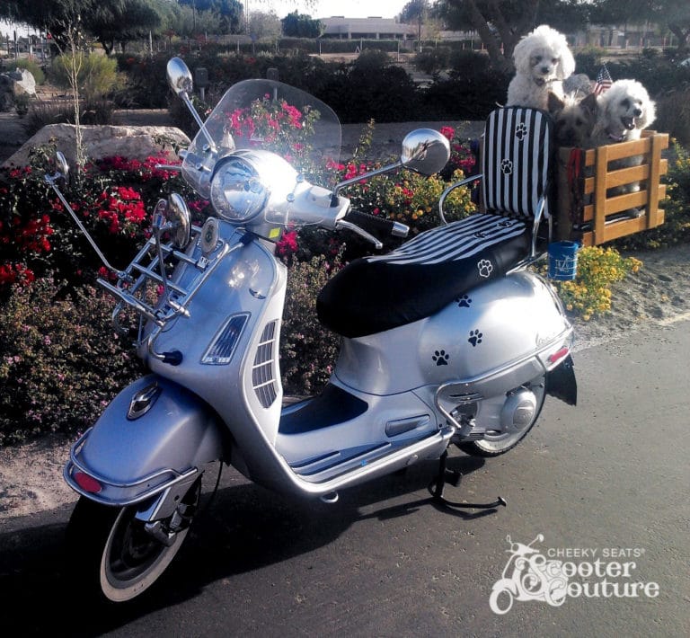 Dog Vespa Cheeky Seats Scooter Seat Covers