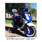 (image for) British Flag Union Jack Faux Leather Premium Buddy Seat Cover