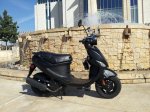 (image for) Black Crocodile Faux Alligator Premium Buddy Scooter Seat Cover