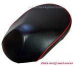 (image for) Black with Red Piping Honda Metropolitan Scooter Seat Cover