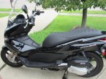 (image for) Honda PCX PADDED Scooter Seat Cover Black Faux Leather 2010-13
