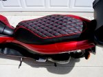 (image for) Double Diamond Seat Cover Honda PCX 2010-13 Black Hand Tailored