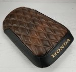 (image for) Honda Ruckus Tobacco and Black Diamond Seat Cover Handmade