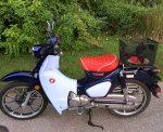 (image for) Honda Super Cub C125 Seat Cover Red Padded Handmade SuperCub