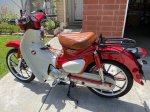 (image for) Honda Super Cub C125 Chestnut Diamond Pleat Seat Cover