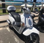 (image for) Kymco Like 125 200 Matte Black with French Seams Seat Cover