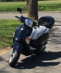 (image for) Kymco Like 50 125 200 White with Black Piping Scooter Seat Cover