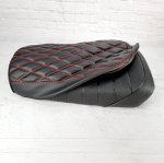 (image for) Maddog 150 SEAT COVER SATIN Black Double Diamond Handmade