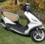(image for) Piaggio Fly Italian Racing Stripe Scooter Seat Cover 2005 - 2020