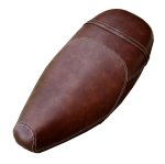 (image for) Vespa ET2/4 Handmade Whiskey Faux Leather Seat Cover French Seam