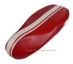 (image for) Vespa Primavera Sprint 50 125 150 Red Racing Stripe Seat Cover