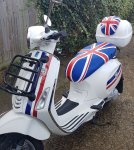 (image for) Vespa Sprint Primavera Union Jack British Flag Seat Cover