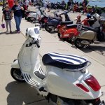 (image for) Vespa Sprint Primavera Yacht Club Seat Cover Stripes Handmade