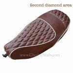 (image for) Vespa Sprint Primavera Double Diamond Whiskey Brown SEAT COVER