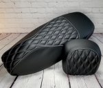 (image for) Double Diamond Vespa GTS 250 300 Black Seat Cover Handmade