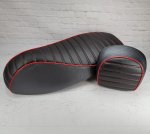 (image for) Premium Vespa GTS Scooter Seat Cover Charcoal and Matte Black