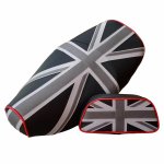 (image for) Black & Gray Vespa LX 50 150 Union Jack British Flag Seat Cover