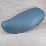 (image for) Vespa LX 50 150 Distressed Blue Seat Cover French Seams Handmade