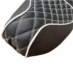 (image for) Vespa LX 50 150 Double Diamond Black Seat Cover Handmade