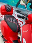 (image for) Vespa Sprint Primavera Seat Cover Diamond Carbon Fiber Combo