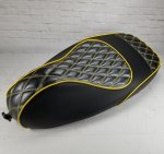 (image for) Vespa Sprint Primavera Seat Cover Diamond Carbon Fiber Combo