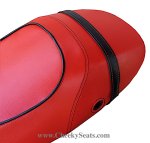 (image for) Vespa S 50 125 150 RED Scooter Saddle Seat Cover handmade
