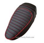 (image for) Vespa S Seat Cover Premium Matte Black Padded Scooter Seat Cover