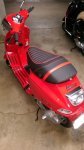 (image for) Vespa S Seat Cover Premium Matte Black Padded Scooter Seat Cover