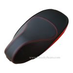 (image for) Vespa Sprint Primavera 50 125 150 Matte Black and Red Seat Cover