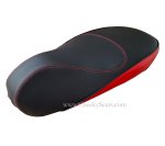 (image for) Vespa Sprint Primavera 50 125 150 Matte Black and Red Seat Cover