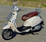(image for) Vespa Sprint Primavera 50 125 150 Brown Leather Style Seat Cover