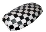(image for) Yamaha Vino 125 Scooter Seat Cover, Black & White Checkers