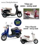 (image for) Yamaha Vino 49 / 50 Premium Matte Black Scooter Seat Cover