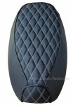 (image for) Yamaha Vino 125 Matte Black Double Diamond Seat Cover Handmade