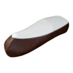 (image for) Two Tone Whiskey and Cream Vespa GTS 250 300 Seat Cover Handmade