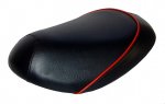 (image for) Black with Red Piping Honda Metropolitan Scooter Seat Cover
