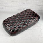 (image for) Maddog 150 SEAT COVER SATIN Black Double Diamond Handmade