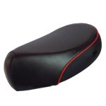 (image for) Black with Red Piping Kymco People 50 Scooter Seat Cover