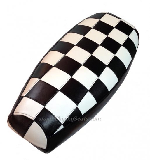 Genuine Stella Checkers SKA Black White Scooter Seat Cover Half ...