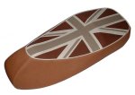 (image for) Earth Tone Union Jack Vespa GTS Scooter Seat Cover British Flag
