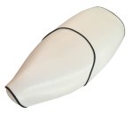 (image for) Vespa ET 2 / 4 White Scooter Seat Cover with Piping Waterproof