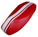 (image for) Red Vespa GTS Saddle Cover Dual Racing Stripes
