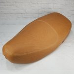 (image for) Matte Saddle Golden Tan French Seams Vespa LX 50 150 SEAT COVER