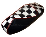 (image for) Vespa GTS 250 300 Checkers Seat Cover Black White Squares Ska