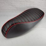 (image for) Premium Vespa GTS Scooter Seat Cover Charcoal and Matte Black