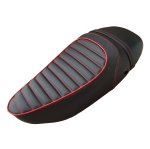 (image for) Vespa S Seat Cover Premium Matte Black Padded Scooter Seat Cover