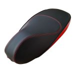 (image for) Vespa Sprint Primavera 50 125 150 Matte Black and Red Seat Cover