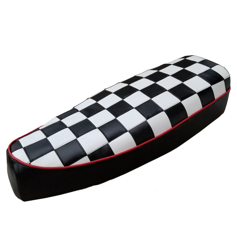 Bajaj Chetak Black and White Checkers Seat Cover Ska Seat Cover